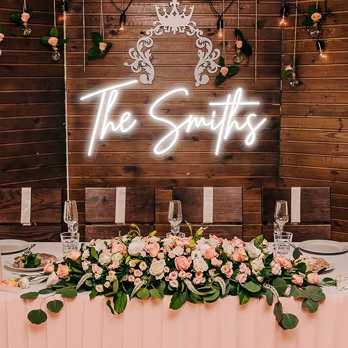 Custom Neon Signs, Personalized Led Neon Lights Sign,Neon Sign Customizable for Wall Decor Wedding Birthday Party Bedroom Bar Shop Name Logo Lights (Optional 10" to 60")