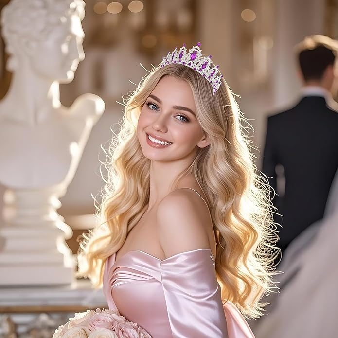 Kamirola - Queen Crown and Tiaras Princess Crown for Women and Girls Crystal Headbands for Bridal, Princess for Wedding and Party（01）