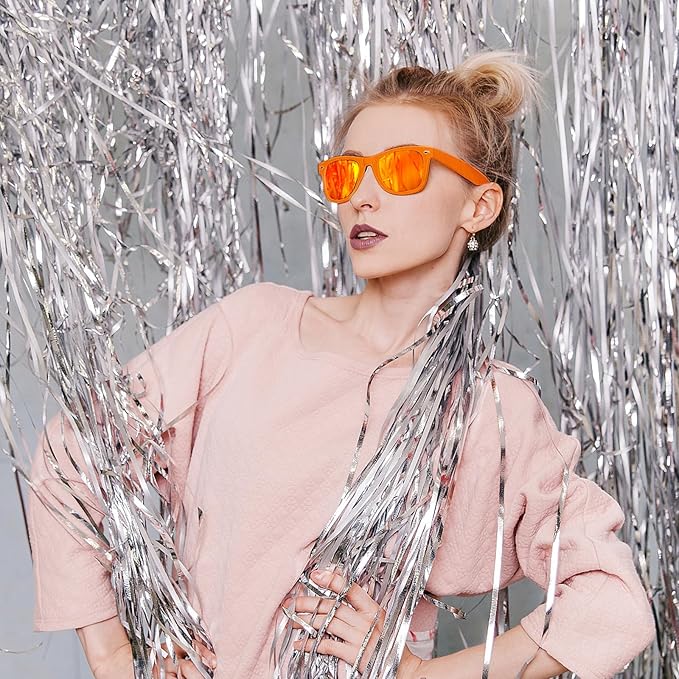 Pibupibu 10/20 Pack Neon Sunglasses for Women Men Bulk, Wholesale 80s Retro Colorful Mirrored Party Glasses Adult Unisex