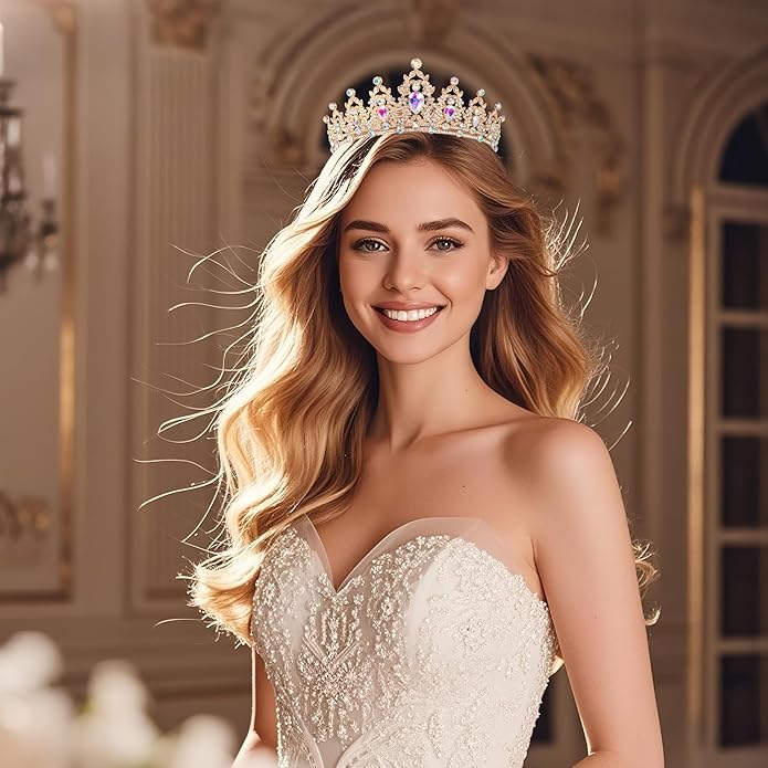 tiaras and crowns for women queen crowns for Women and Girls Crystal Princess Tiaras Rhinestone Tiaras For Wedding Bridal Birthday Prom Pageant Party