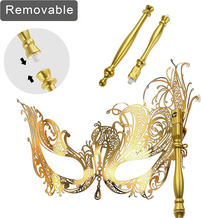 YU FENG Venetian Masquerade Mask for Women Couples Besties-Prom,Balls,Mardi Gras,Halloween and Parties Costume Mask