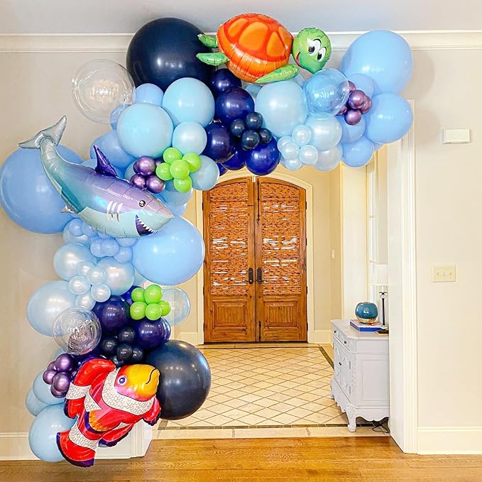 90pack Navy Blue Balloons Different Size 18/12/10/5 Inch Dark Blue Balloon Garland Arch Kit for Graduation, Wedding, Birthday, Baby Shower, Gender Reveal, Anniversary Party Decorations