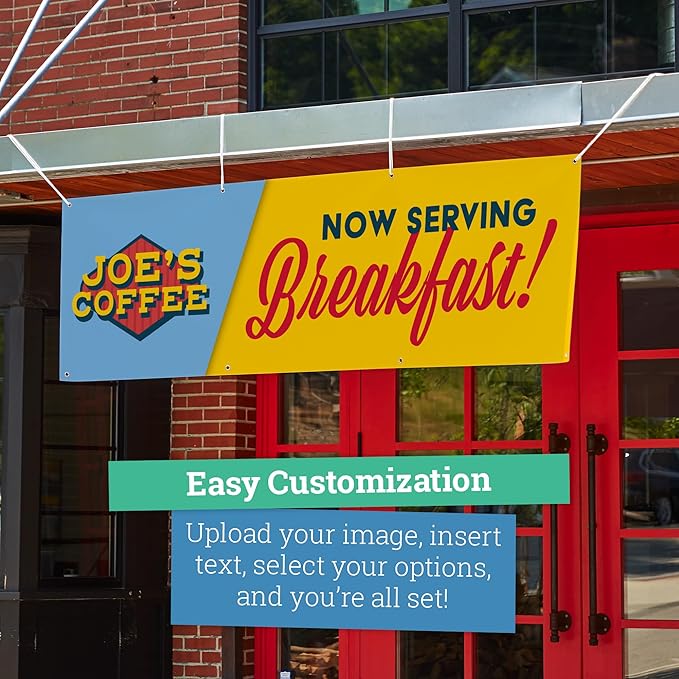 Personalized Vinyl Banner – Vinyl Printed Customizable Banner for Indoor and Outdoor Use (3'x5')
