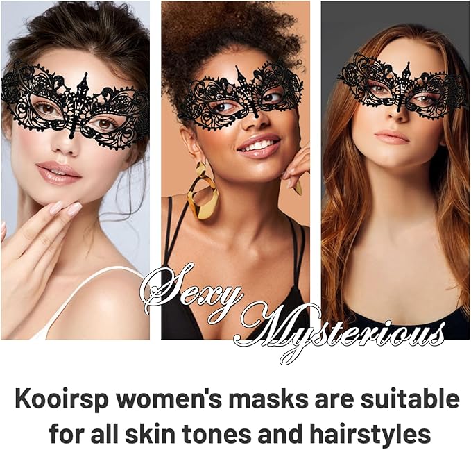 Masquerade Mask for Women Soft Lace Womens Masks Mardi Gras Mask Halloween Venetian Masks Carnival Cosplay Party Mask