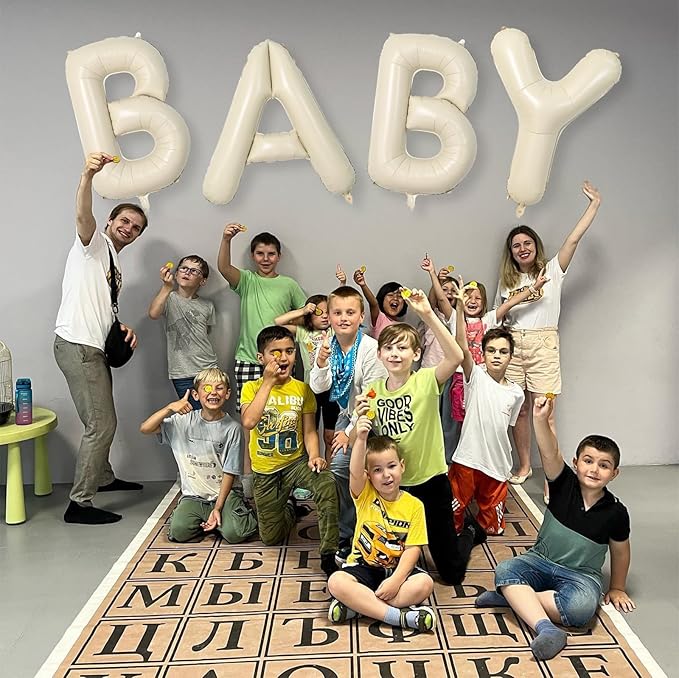 Biapian 40 Inch Letter Z Balloons, Giant Cream Z Foil Balloon, Big Single Alphabet A-Z Balloons, Beige Large Aluminum Z Balloons Helium for Birthday, Baby Shower, Wedding, Anniversary Party Decoration
