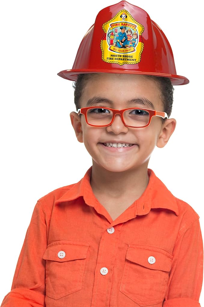 Kenco Kids Customizable Plastic Firefighter Hats -Choose your style, add your name or department