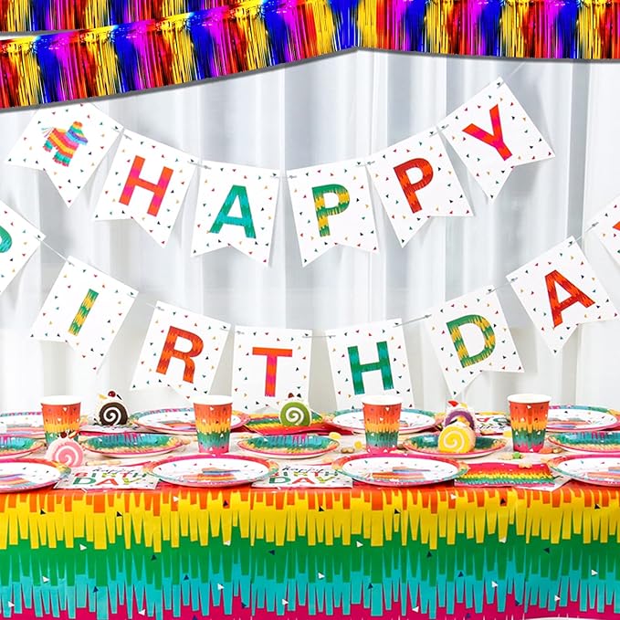 6 Pack 10 Feet Foil Fringe Garland Metallic Tinsel Banner Wall Hanging Curtain Streamers Backdrop for Parade Floats Bachelorette Wedding Birthday Party Thanksgiving Christmas Decorations(Rainbow)