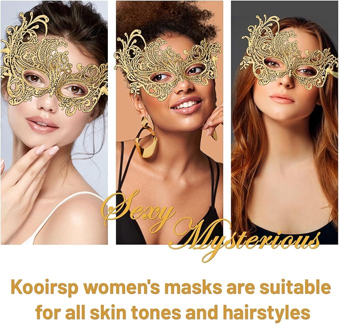 Masquerade Mask for Women Soft Lace Womens Masks Mardi Gras Mask Halloween Venetian Masks Carnival Cosplay Party Mask