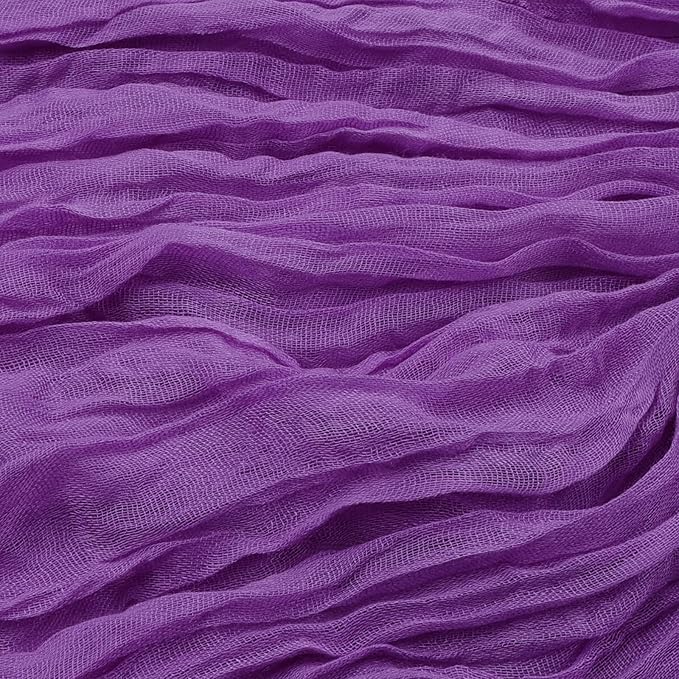 6 Pack Purple Cheesecloth Table Runner 10FT Boho Gauze Fabric Table Runner 35 x 120 Inch Rustic Sheer Runner for Centerpiece Wedding Decor Baby Shower Party Boho Table Decoration