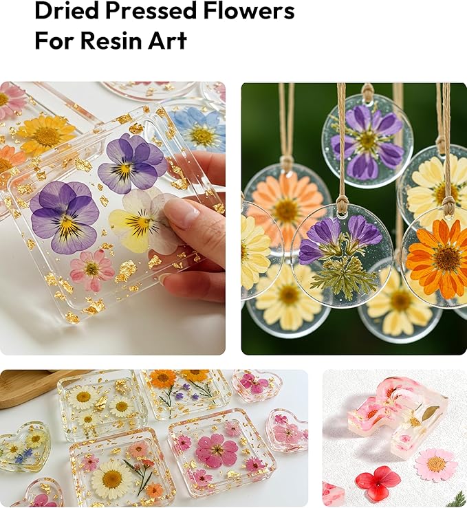Dried Flowers for Resin, Resiners Dried Flowers for Candle Making Red Real Natural Pressed Flowers Dry Leaves Kit for DIY Crafts Resin Soap Scrapbook Supplies Card Making Jewelry (Baby Pink 150PCS)