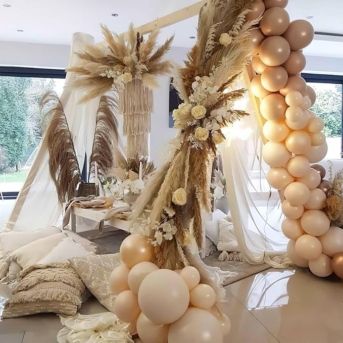 PartyWoo Nude Balloons 50 pcs 12 Inch Beige Apricot Boho Neutral Latex Balloons for Wedding Baby Shower Gender Reveal Graduation Birthday Party Decorations Apricot-F05