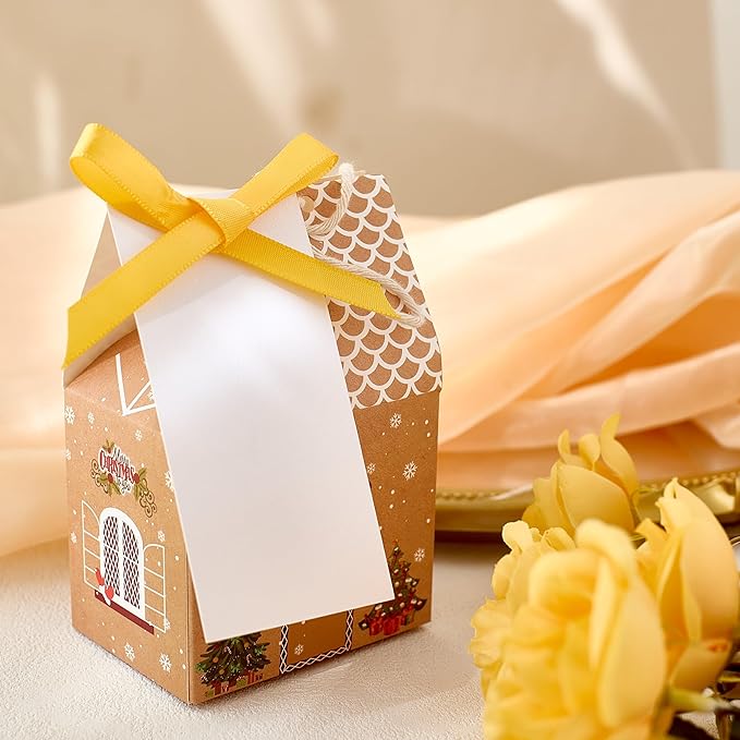 60pcs Wedding Banquet Place Cards for Table Setting.Name Table Cards .Name Cards with Ribbons. Can be Used for Wedding Banquet Table Decoration and Present Tags for Parties (Golden Yellow)