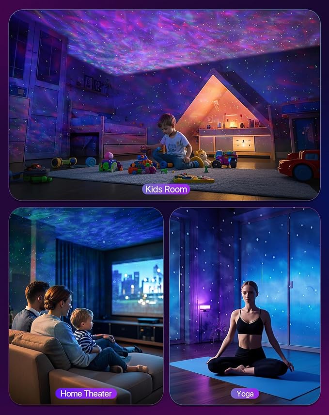 Rossetta Galaxy Projector, Star Projector LED Lights for Bedroom, Night Light for Kids Room with Timer and Remote, Room Decor Aesthetic, Home Decor, Gifts for Adults, Teens, Christmas, Birthday
