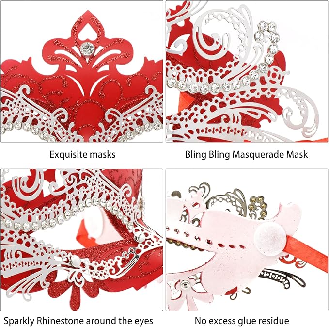Coddsmz Couple Masquerade Mask Set - Venetian & Mardi Gras Mask for Women & Men