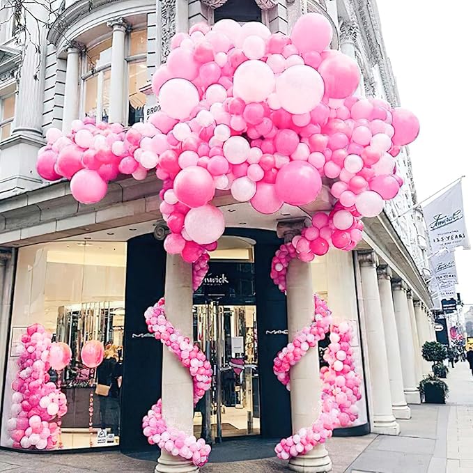PartyWoo Pink Balloons 100pcs Different Sizes of 36 18 12 10 5 Inch Matte Pink Balloon Arch Kit for Baby Shower Gender Reveal Princess Bachelorette Engagement Birthday Party Decorations Pink-Y11
