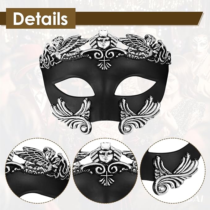 OIDEA Masquerade Mask for Couple - Roman Greek Venetian Mask Halloween Prom Party Costume Ball Mardi Gras Mask for Women Men