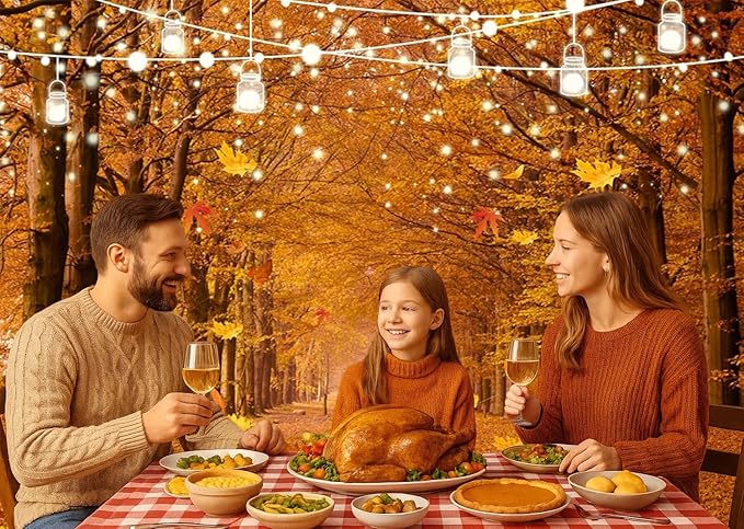 LTLYH 7x5ft Fall Forest Photography Backdrop Fall Harvest Backdrop Thanksgiving Background Pumpkin Decoration Party Backdrops Fall Photo Backdrop 185