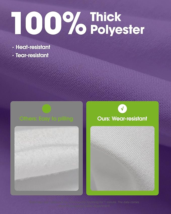 Pureegg Rectangle Table Cloth 60" x 84" – Durable Polyester Tablecloth Offers Reusable & Washable Protection, Ideal for Outdoor Party, Picnic, Wedding, Banquet and Birthday, Lavender