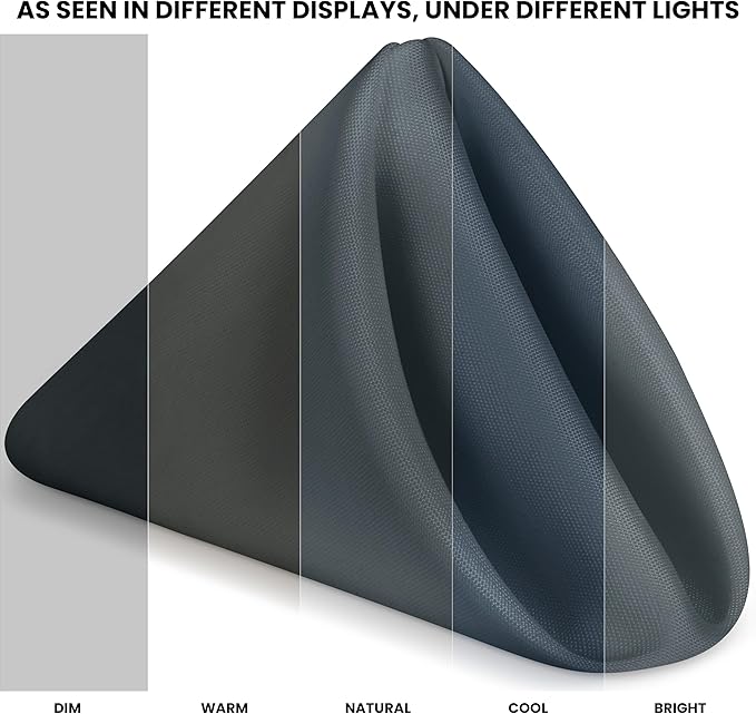 Utopia Home [24 Pack, Grey] Cloth Napkins 20x20 Inches, 100% Polyester Hemmed Edges, Washable and Reusable Ideal for Parties, Weddings and Dinners