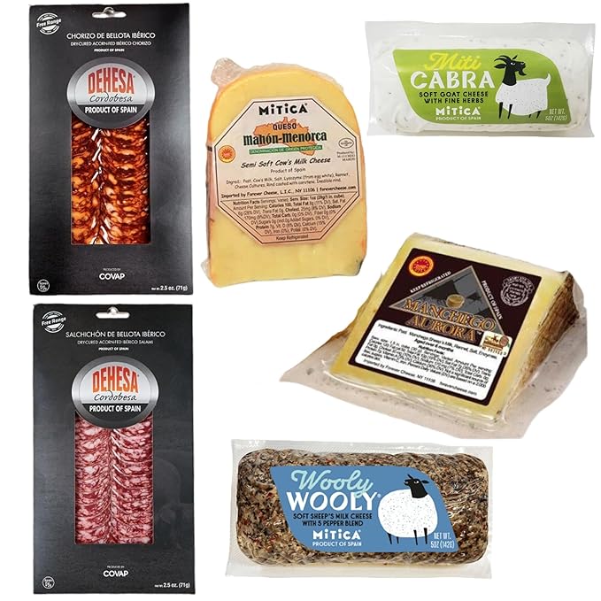 Indulge in Spain’s Flavors with Our Authentic Spanish Charcuterie Board Bundle – Premium Iberico Pork Meats & Artisanal Cheeses for Unforgettable Entertaining