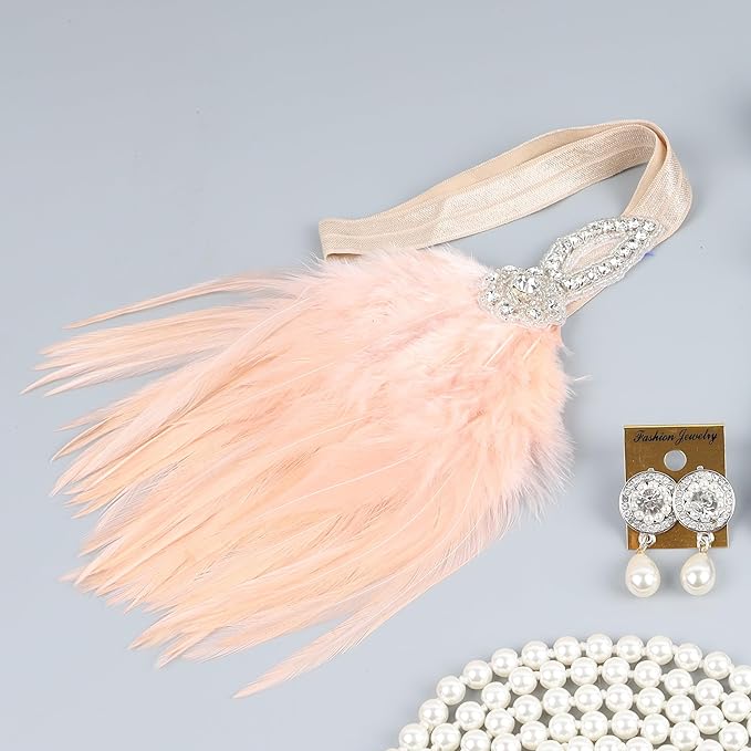 1920s Flapper Accessories Sets Roaring 20s Gatsby Costume Accessories Set for Women