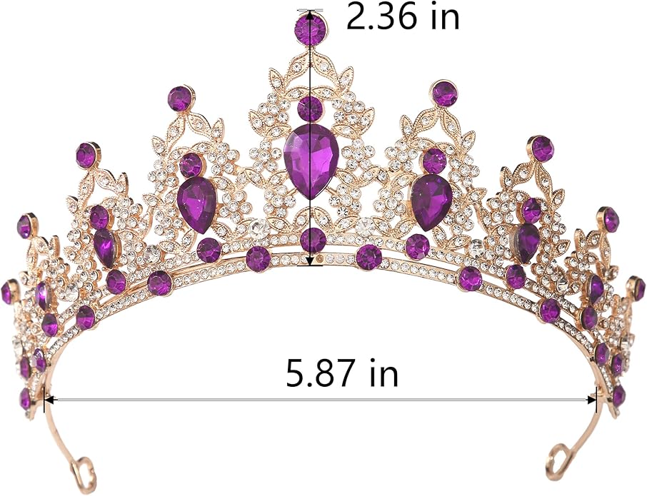 Kamirola - Queen Crown and Tiaras Princess Crown for Women and Girls Crystal Headbands for Bridal, Princess for Wedding and Party（01）