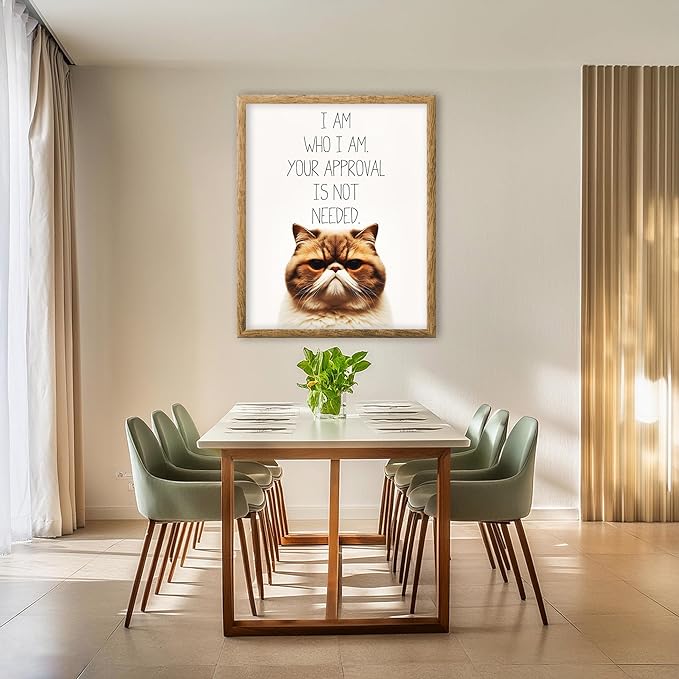 Posterizer 1 pcs - Your Approval Is Not Needed - for cat lovers - Comedy Art or Animal Lovers - Decor for Home & Office - 08x10 unframed wall