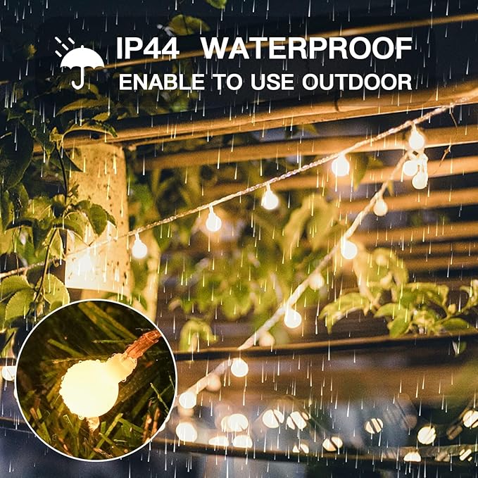 suddus Globe String Lights Bedroom, 50 Led Fairy Lights Plug in, Indoor String Lights for Classroom, Christmas, Backyard, Patio, Garden, Party, Bedroom, Living Room,Wall, Warm White