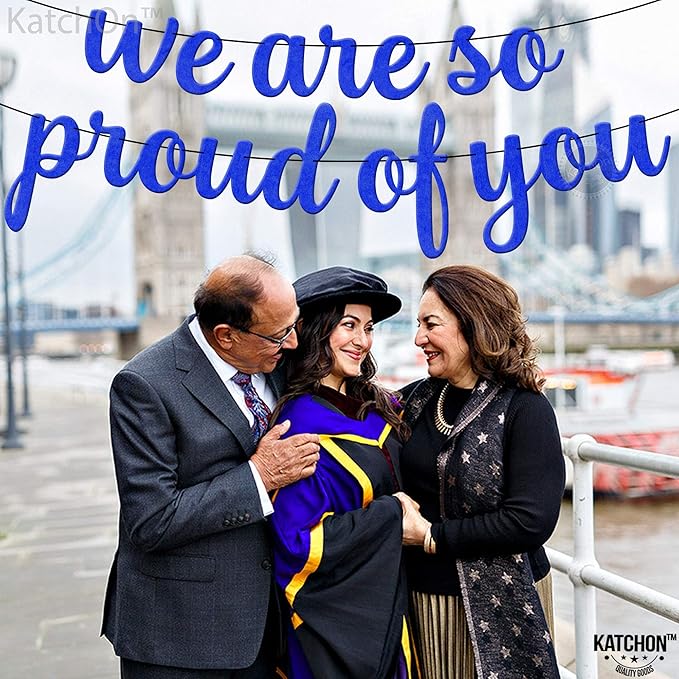 KatchOn, Felt We are So Proud of You Banner - 8 Feet, No DIY | Graduation Decorations 2025 | Graduation Decorations Class of 2025 | We are So Proud of You Sign for Grad Decoration 2025