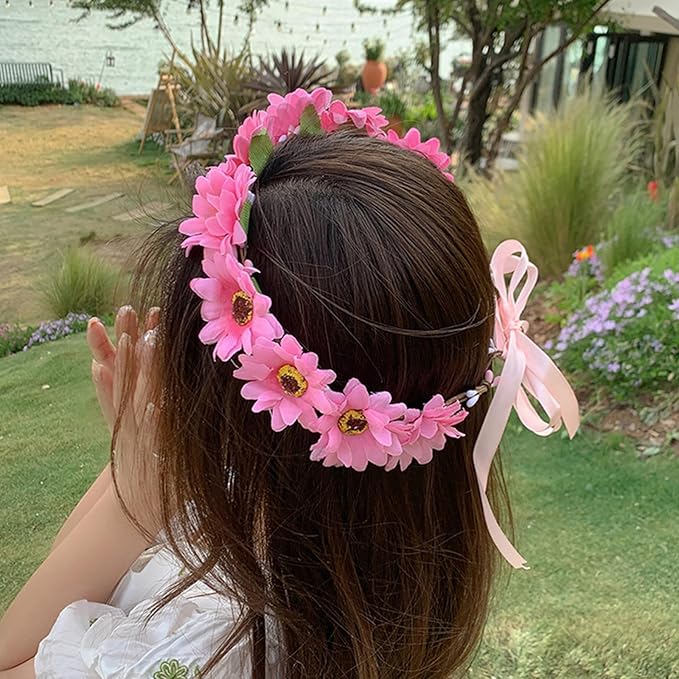 Realistic Headband Headpiece Tiaras Flower Hairband Women Wedding Party Accessories