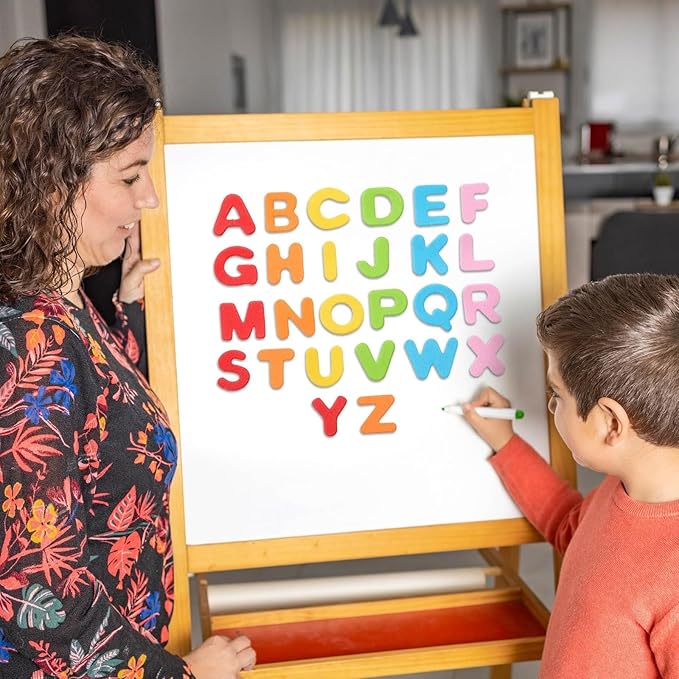 Juvale Foam Letter Stickers - Easy Peel Alphabet Stickers - Soft Sponge Foam Letters for Crafts - 1300 Pieces, 50 Sets, 6 Colors
