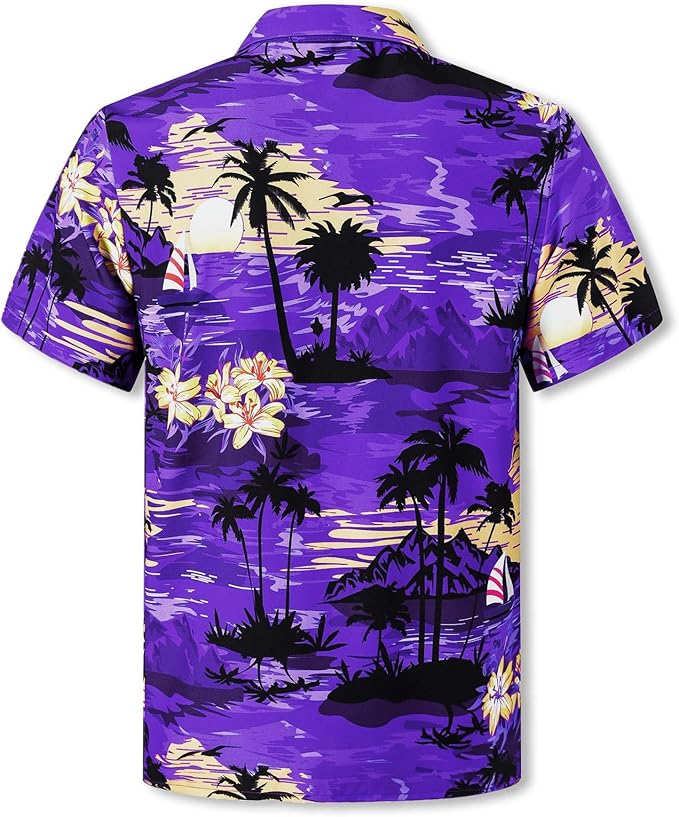 Cromoncent Matching Hawaiian Outfits for Family, Dad and Son Matching Luau Beach Tropical Shirts Mommy Daughter Tropical Sets