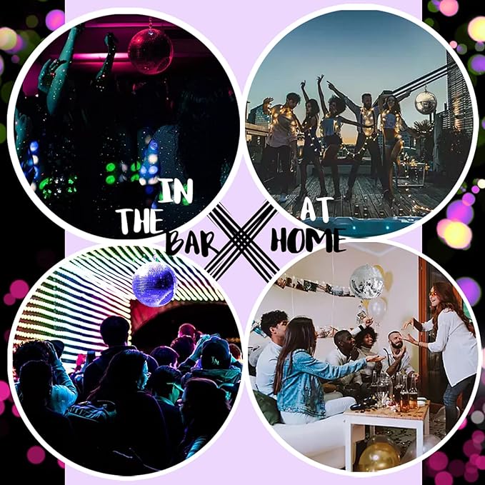 Disco Ball 12-Inch – Large Hanging Mirror Ball Disco Ball Decor for Disco Party Decorations, Weddings, Events, Disco Christmas Decor, and Home Celebrations