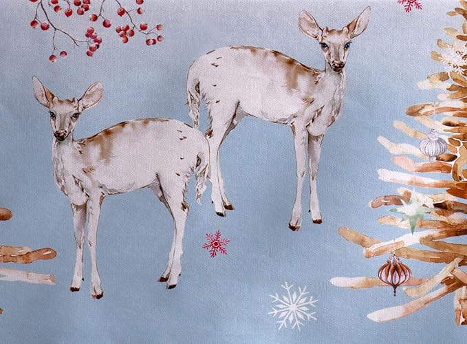 Maison d' Hermine Table Cloth Rectangle Table 100% Cotton 70 x 120 Inches Fall Tablecloth Reusable Everyday Use for Thanksgiving Christmas Decorations Dining Farmhouse Party (Fairy Tale Forest)