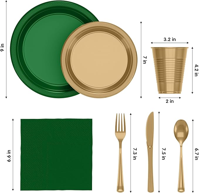 Party Solids St. Patrick's Day Party Set - 350 Pieces