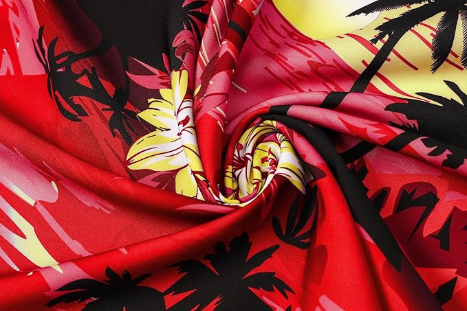 Cromoncent Matching Hawaiian Outfits for Family, Dad and Son Matching Luau Beach Tropical Shirts Mommy Daughter Tropical Sets
