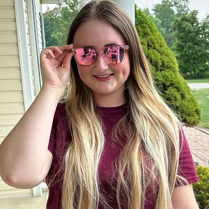 Matcheck 10/18 Pack Neon Colors Party Sunglasses Mirrored lens Colored Glasses Bulk Retro Shades for Unisex Adults Teens