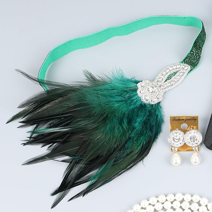 1920s Flapper Accessories Sets Roaring 20s Gatsby Costume Accessories Set for Women