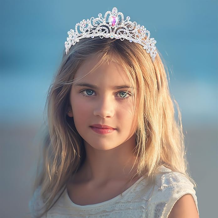 TAROSE Crowns for Women and Girls, Queen Crystal Gold Silver Tiaras with White Rhinestone and Combs, Goddess Crown for Wedding Bride Birthday Princess Bridal Shower Hair Accessories for Women