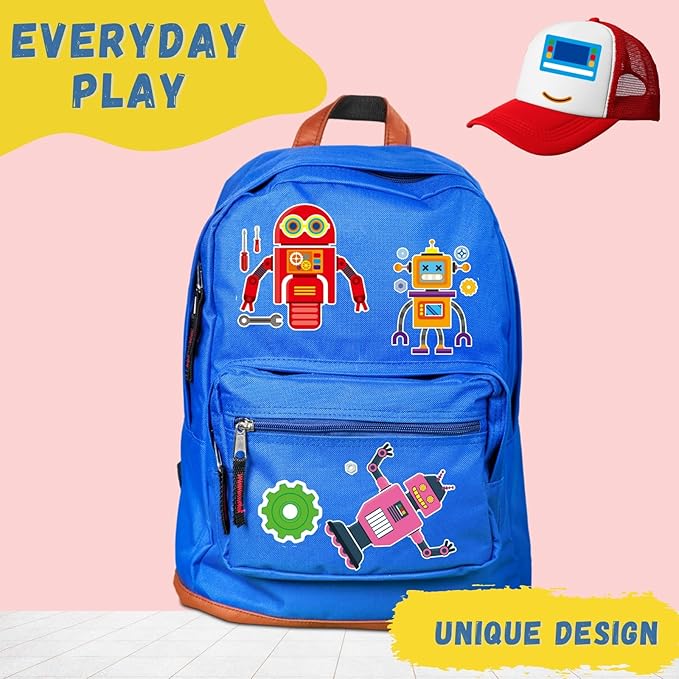 Create-Your-Own-Sticker, 32 Sticker Sheets for Kids Party Favors, Robot Stickers for Kids, Sticker Faces for Kids, Educational Party Favors, Birthday Party Activities, Robot Birthday Party Supplies