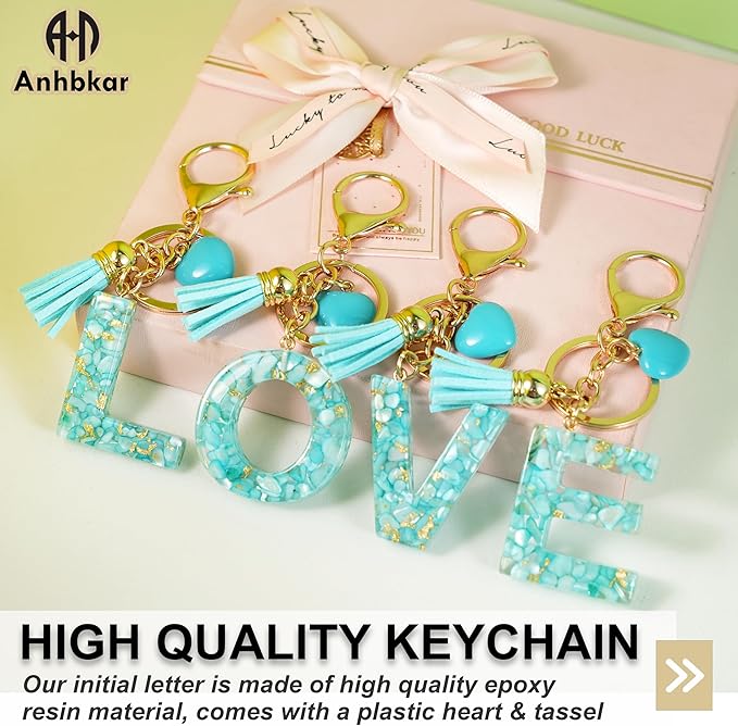 Initial Letter Keychain, Butterfly Keychain Cute Resin, Initial Keychain Backpack Charms, Key chain for Women, Girls