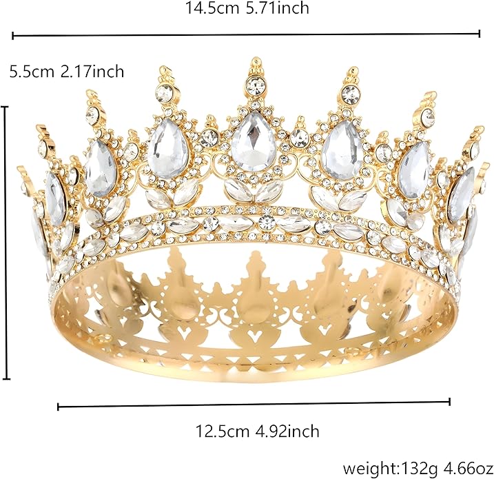 Crown Tiara for Women Queen Crown Rhinestone Wedding Crowns Birthday Tiara Women's Hair Accessories Costume Party Halloween Decor Prom Gifts