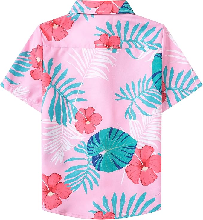 Cromoncent Matching Hawaiian Outfits for Family, Dad and Son Matching Luau Beach Tropical Shirts Mommy Daughter Tropical Sets