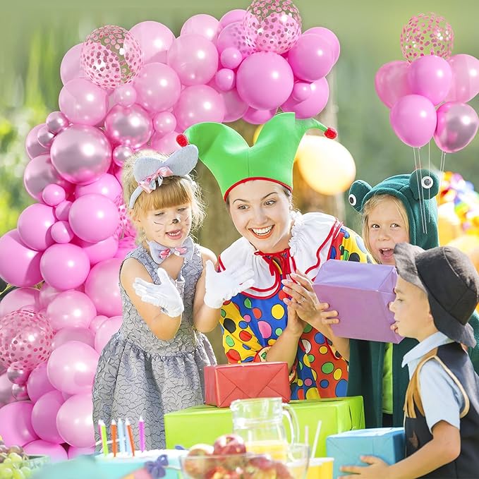 Paready Pink Shades Balloons Garland Arch Kit 115Pcs for Girls Birthday Engagement Wedding Bridal Shower Baby Shower Graduation Party Decorations
