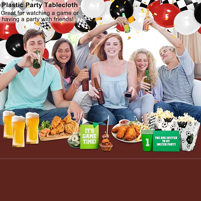 WNINK 4 Pack Maroon Tablecloths Burgundy Disposable Table Covers 54" x 108" Table Cloths for BBQ Birthday Picnic Bridal Shower Engagement Wedding Plastic Table Cloths for Parties