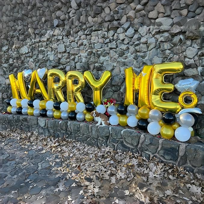 Large Custom Balloon Letters U, 40 Inch Helium Alphabet Word Balloons Decor, Big Self Inflating Foil A-Z Gold Letter Name Balloons for Boys Women Birthday Anniversary Party Decorations Supplies