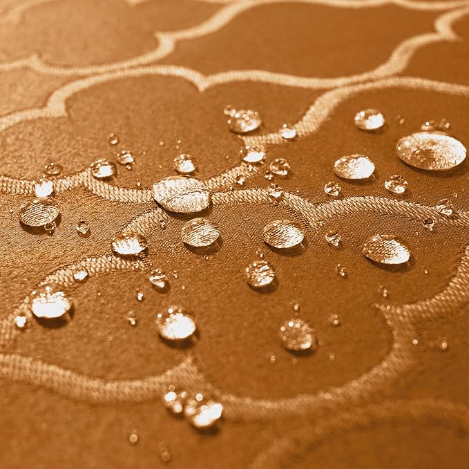 SASTYBALE Thanksgiving Jacquard Cloth Napkins 20 x 20 Inch Flower Pattern 4 Pieces Solid Washable for Restaurant Family Dinners Weddings Parties and Banquets(Square, 20 inch x 20 inch, Brown)