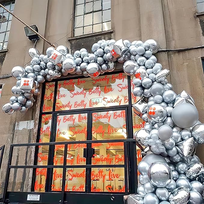 PartyWoo Metallic Silver Balloons, 50 pcs 12 Inch Silver Metallic Balloons, Silver Balloons for Balloon Garland or Arch as Wedding Decorations, Birthday Decorations, Party Decorations, Silver-G102