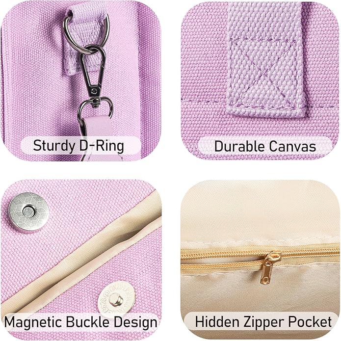 Canvas Tote Bag for Women, Large Laptop Travel Tote Handbag Totes with Crossbody Shoulder Teachers Reusable Grocery Bags