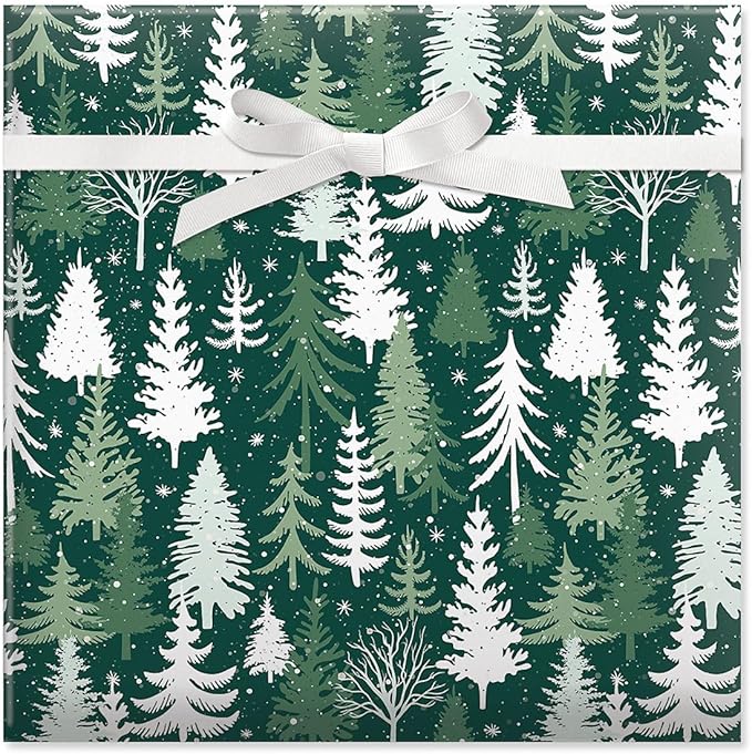 Current Holiday Forest Christmas Rolled Wrapping Paper - Premium Jumbo 23-Inch x 32-Foot Gift Wrap Roll, 61 Square Feet Total